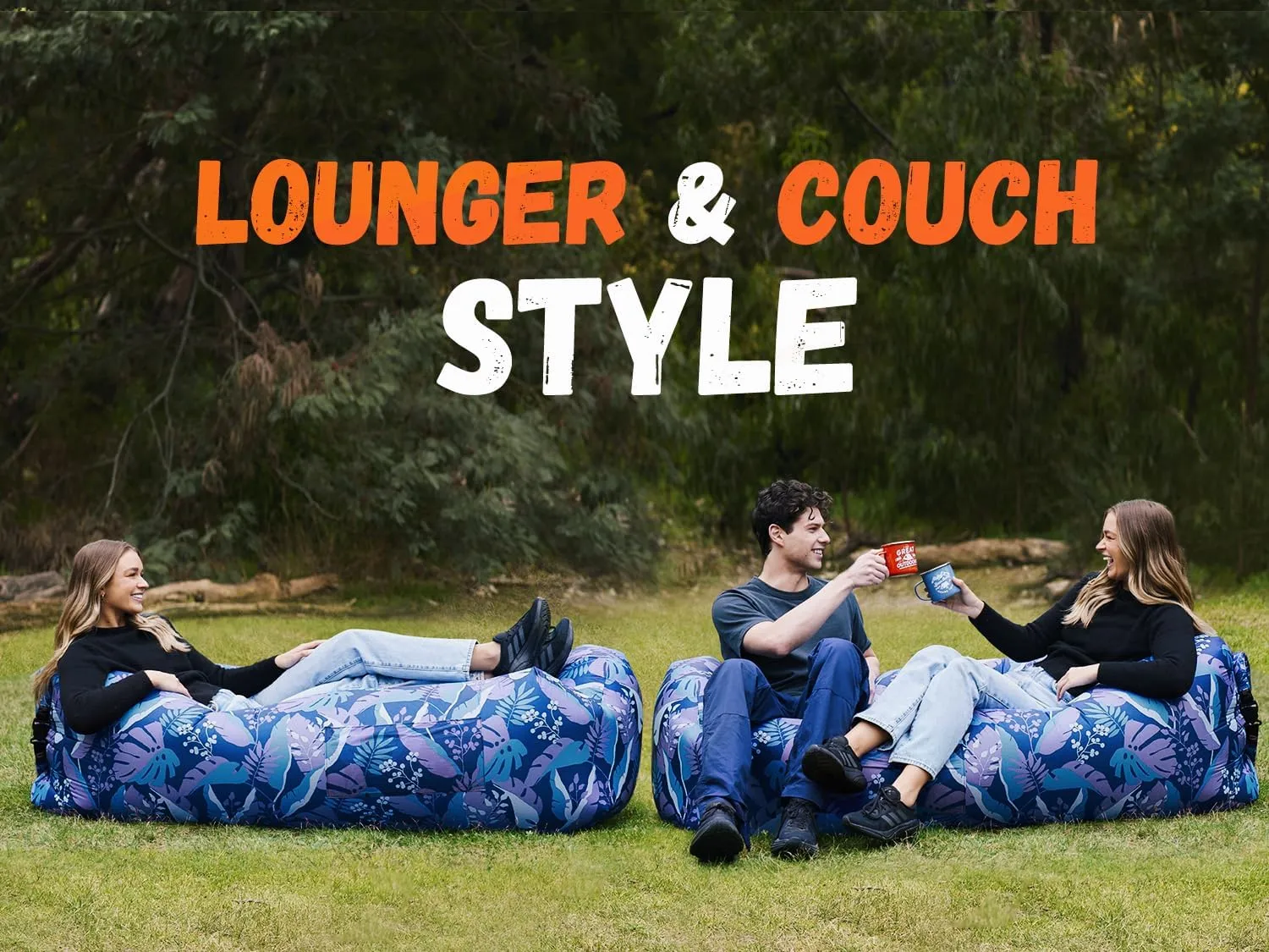 WEKAPO Inflatable Lounger Air Sofa Hammock-Portable,Water Proof& Anti-Air Leaking Design-Ideal Couch for Backyard Beach Traveling Camping Picnics & Music Festivals
