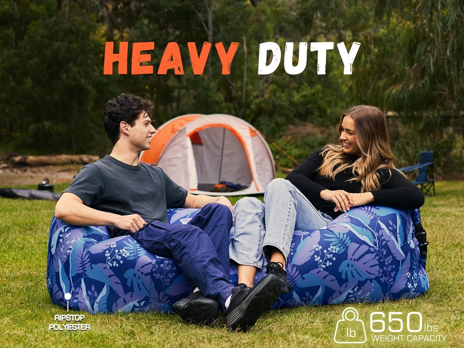 WEKAPO Inflatable Lounger Air Sofa Hammock-Portable,Water Proof& Anti-Air Leaking Design-Ideal Couch for Backyard Beach Traveling Camping Picnics & Music Festivals