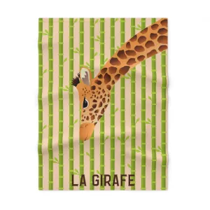 Whimsical Giraffe Fleece Baby Blanket