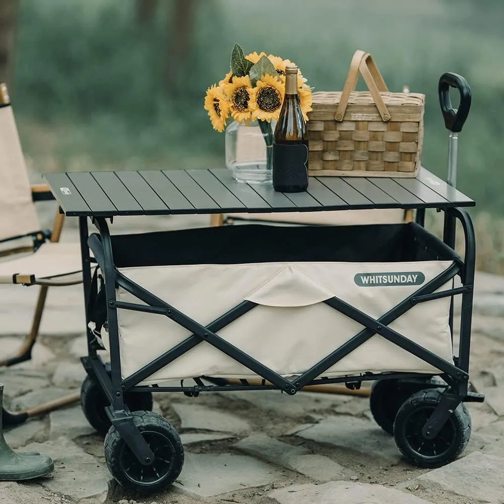 Whitsunday Outdoor Folding Table Aluminum (Sand Desert, Rectangle Standard)