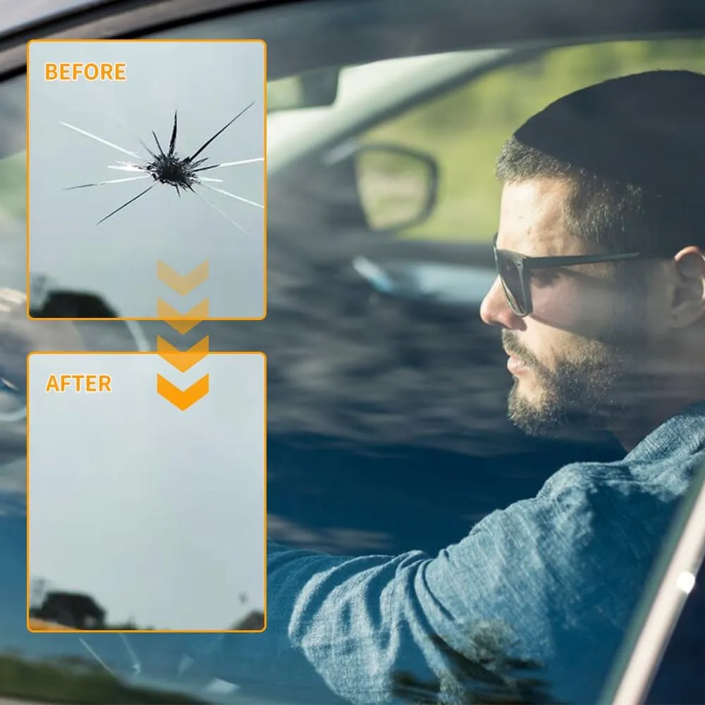 Windshield Crack Repair Kit, 2025 New Glass Cracks Gone Repair Kit, Glass Repair Liquid for Cracks, Premium Windshield Repair Kit for Chips and Cracks, Quick Fix Windshield & Glass Repair Tools (2Set)