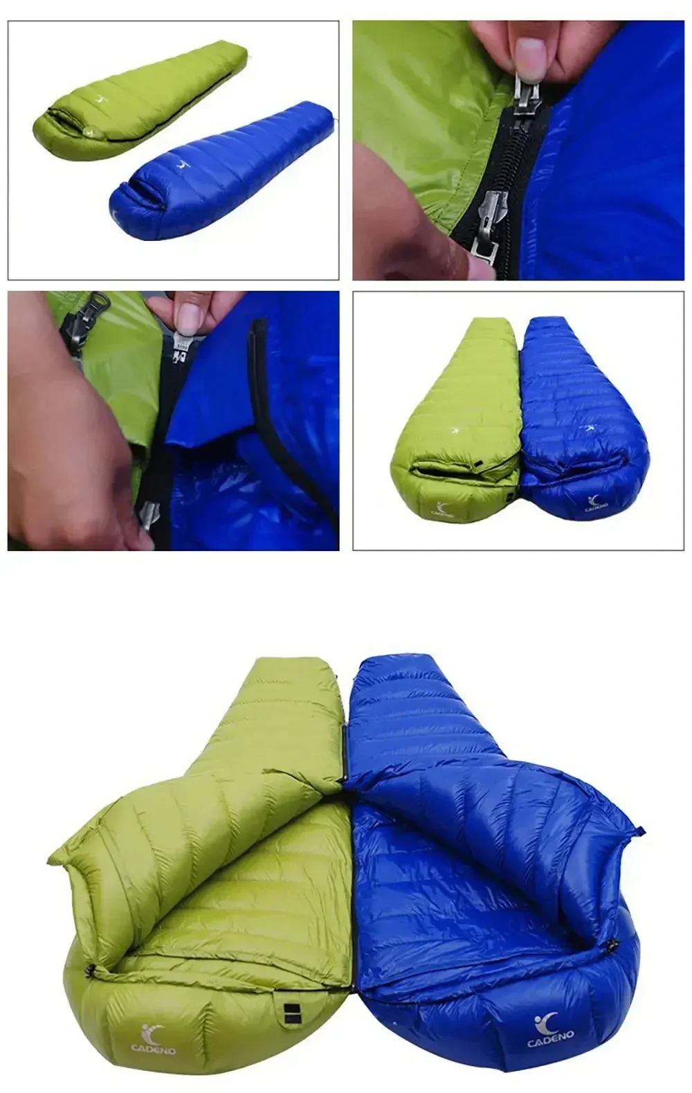 Winter Goose Down Sleeping Bag - Lightweight, Portable, and Warm for Outdoor Camping and Trekking