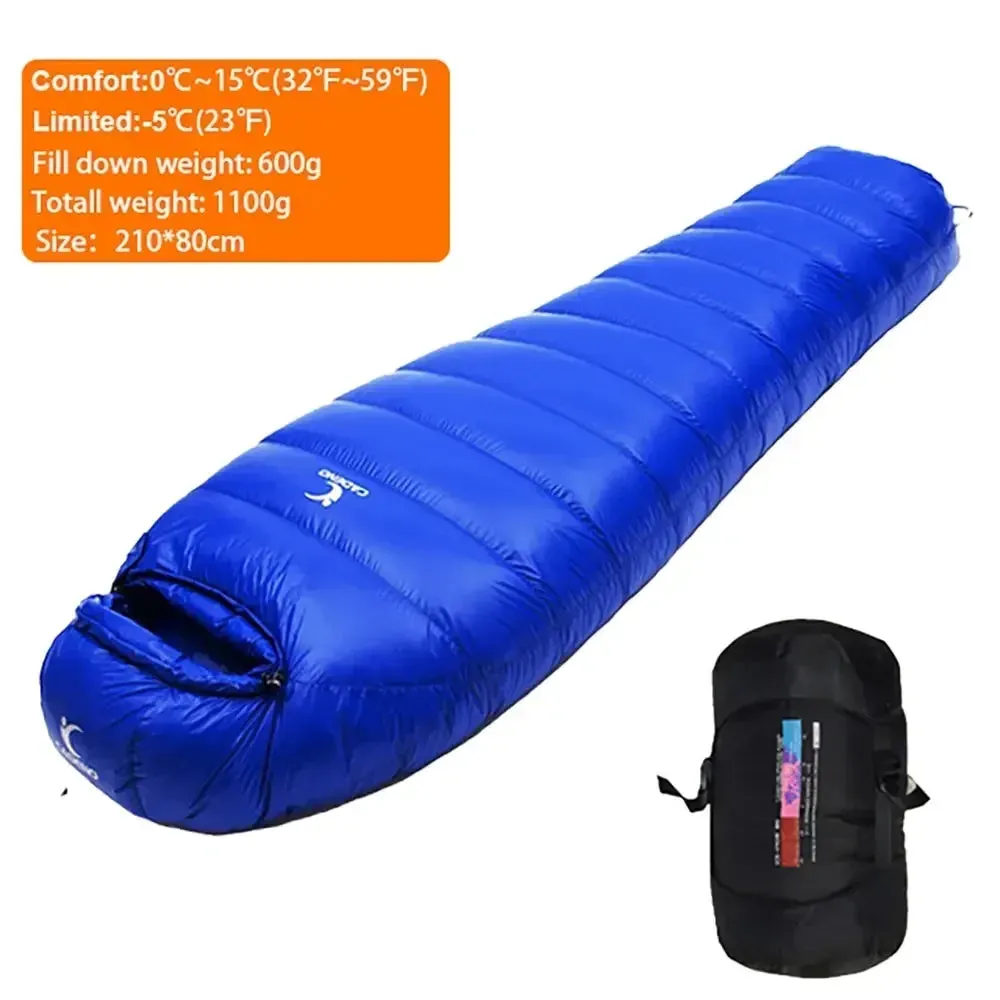Winter Goose Down Sleeping Bag - Lightweight, Portable, and Warm for Outdoor Camping and Trekking
