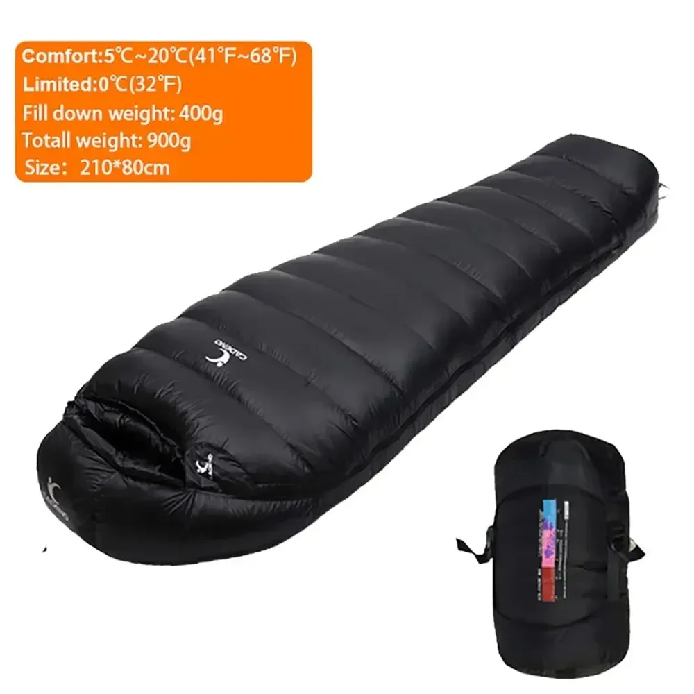 Winter Goose Down Sleeping Bag - Lightweight, Portable, and Warm for Outdoor Camping and Trekking