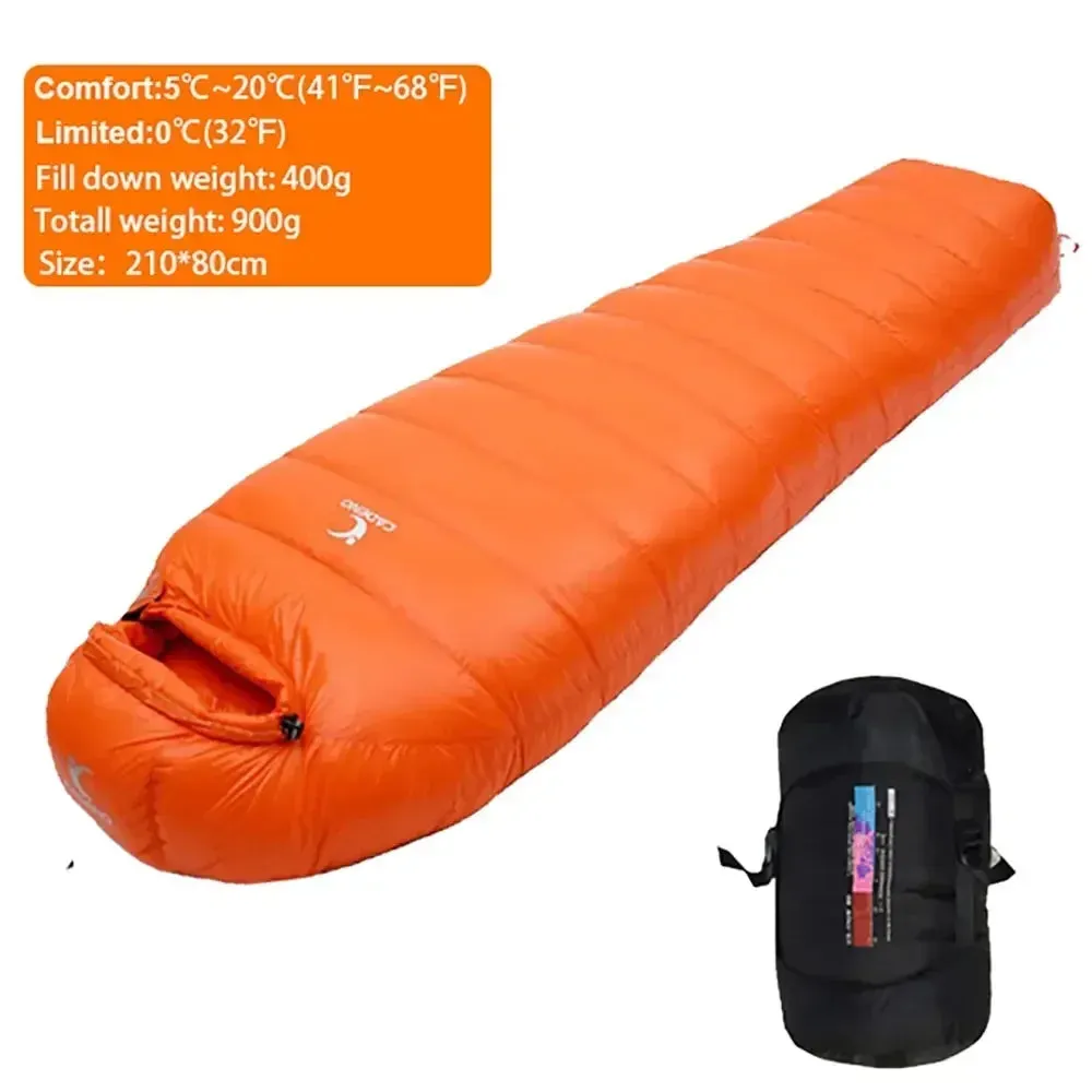 Winter Goose Down Sleeping Bag - Lightweight, Portable, and Warm for Outdoor Camping and Trekking