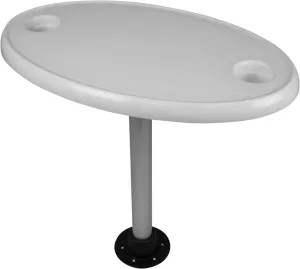 Wise 8WD1157 Pontoon Table - Oval, White