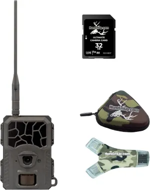 WiseEye Mini Cam 2 Trail Camera Bundle 32 GB SD Card - Reader and Card Case kit MC-2 - Multi-Carrier System - Runs on All Cellular Services