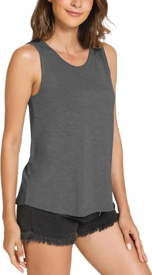 Women Tank Tops Loose Fit Summer Basic Sleeveless Tops Bamboo Viscose Pajama Shirts
