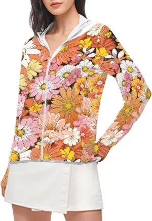 Womens Long Sleeve Jacket Athletic Soft Hoodies Slim Fit Lightweight Sportswear with Thumb Holes and Pocket
