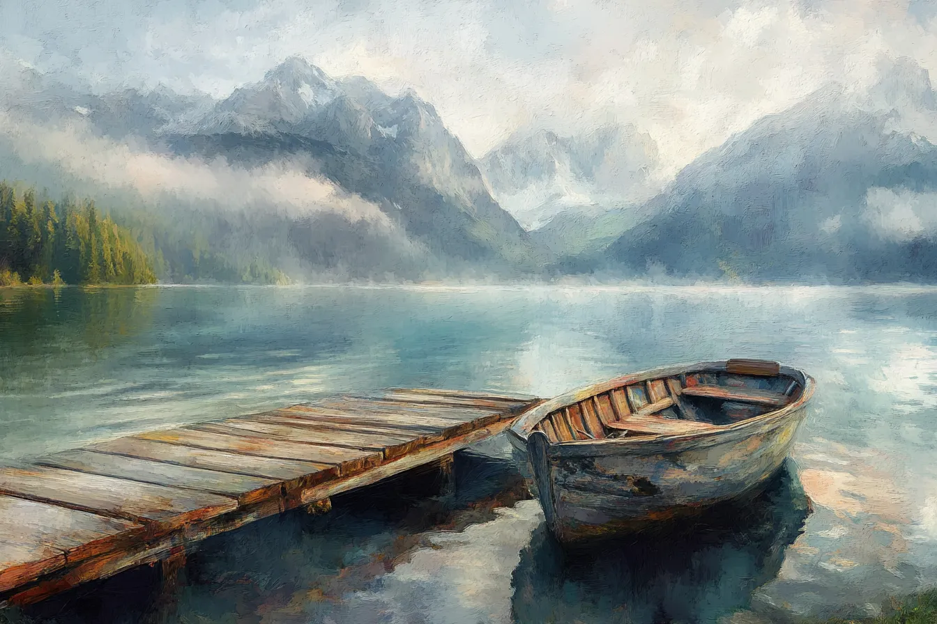 Wooden Boat Serenity Blanket