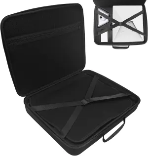 Wrugste Starlink Mini Portable Case fits Starlink Mini Dish Kit Kickstand Pipe Adapter Power Supply and Accessories Storage Case Compact Bag Travel Black