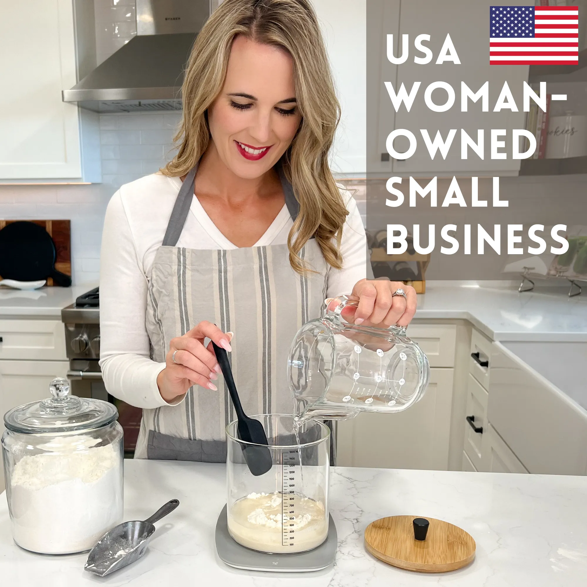 X003X7GF9D Sourdough Starter Jar Kit with Glass Jar, Spatula & More