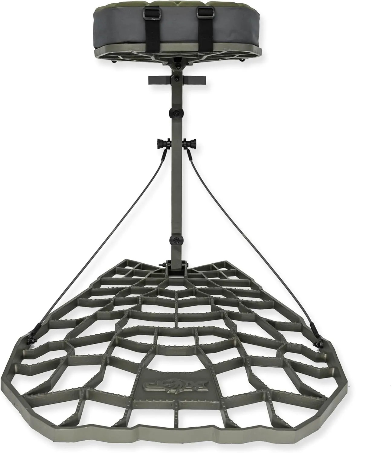 XOP Air Raid Evolution - Cast Aluminum Hang On Tree Stand for Hunting - Deluxe Deer Stand, Platform Dimensions - 21.5" X 31"