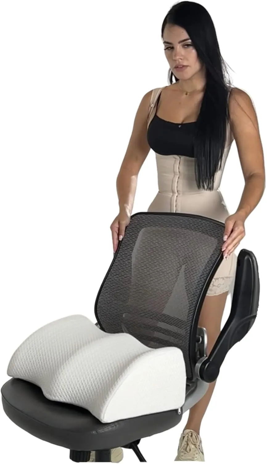 XXL Multipurpose Office Chair seat Pillow Brazilian Butt Lift (BBL) Gaming,Wheelchair Cushion- Ideal for BBL Pillow After Surgery,Post Surgery Support Enhances Sitting Experience-Butt Pillow