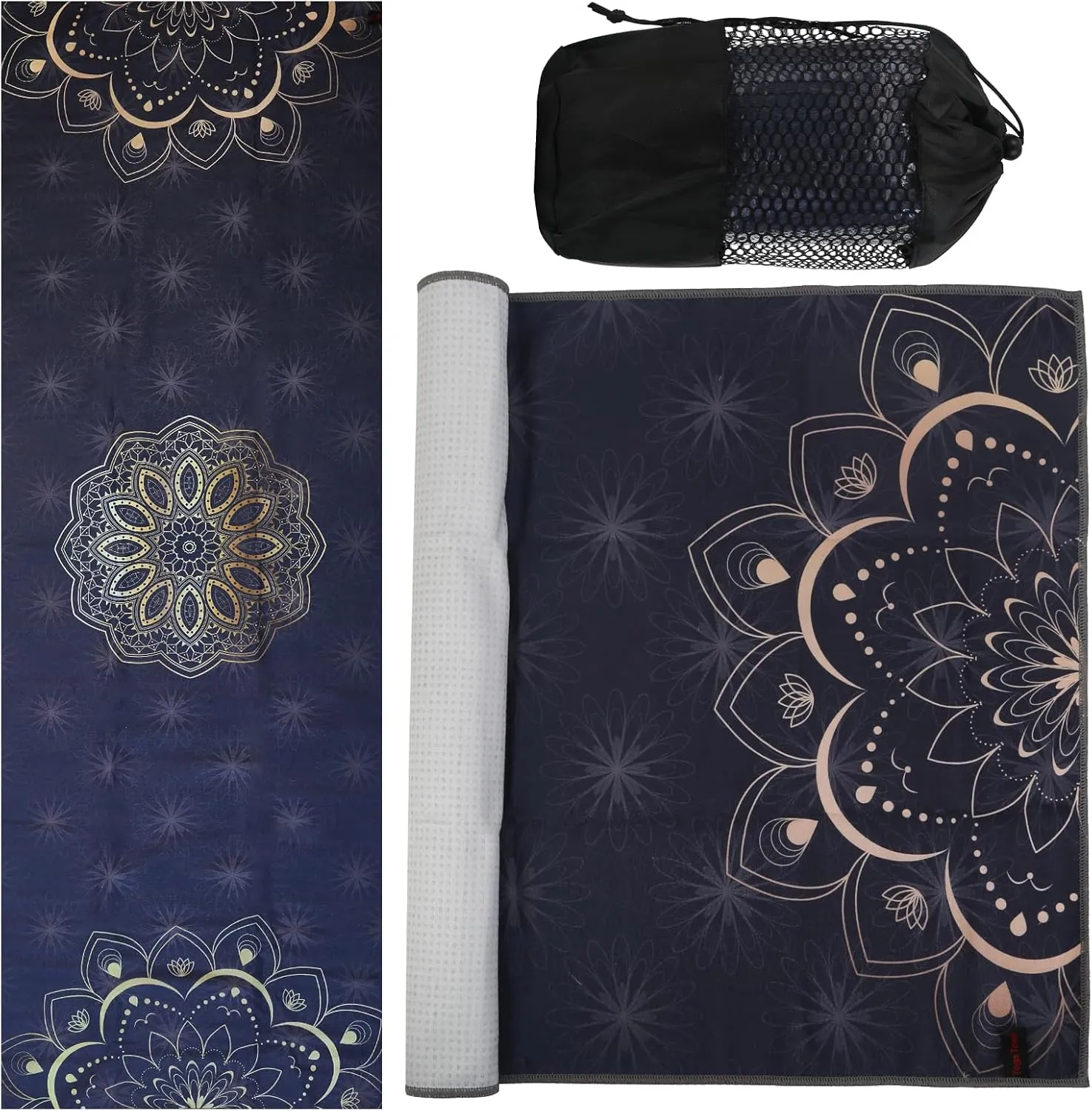 Yoga Towels, Non Slip Hot Yoga Mat Towel with Grip Dots,Super-Absorbent Soft Microfiber Yoga Blanket for Pilates, Fitness and Workout 72inch x 24inch
