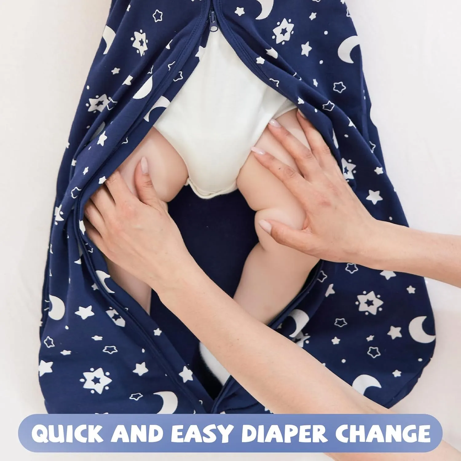 Yoofoss Baby Sleep Sack 0-6 Months Baby Wearable Blanket 100% Cotton 2-Way Zipper TOG 0.5 Toddler Sleeping Sack 3, Lightweight Sleep Sacks for Babies