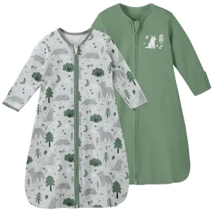 Yoofoss Baby Sleep Sack 0-6 Months Long Sleeve Wearable Blanket Baby 100% Organic Cotton 2-Way Zipper 0.5 Tog Newborn Sleeping Sack, Lightweight(Small)