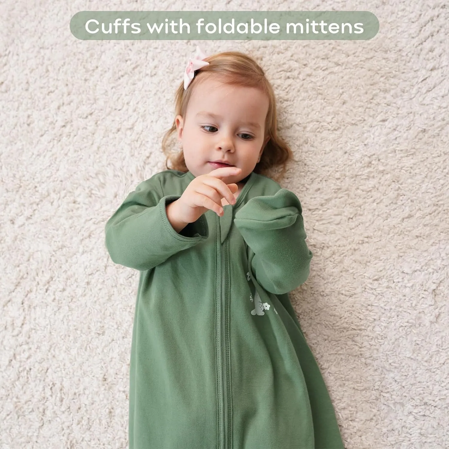 Yoofoss Baby Sleep Sack 0-6 Months Long Sleeve Wearable Blanket Baby 100% Organic Cotton 2-Way Zipper 0.5 Tog Newborn Sleeping Sack, Lightweight(Small)