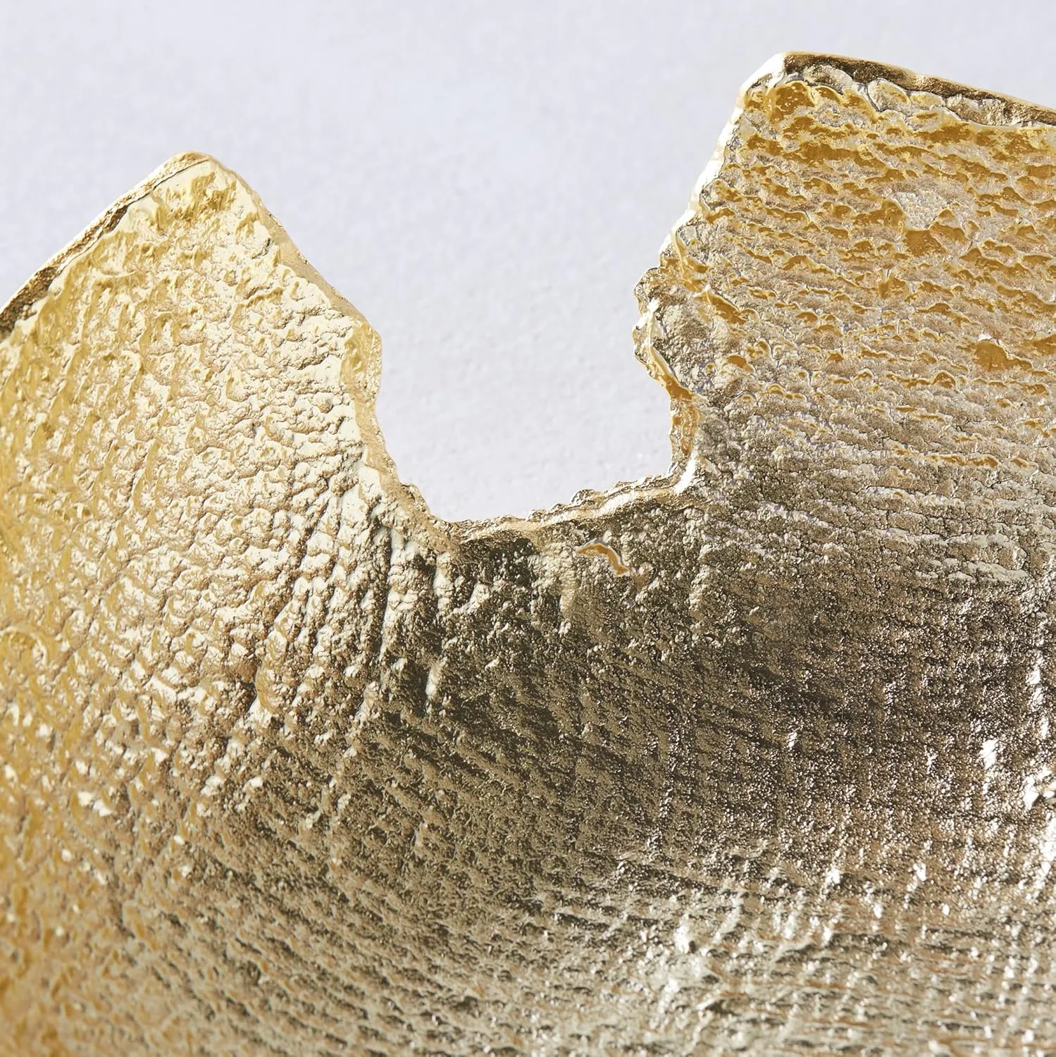 Z Gallerie Farrow Round Bowl, Organic Modern Decorative Piece, Handcrafted Aluminum Art Bowl for Table Centerpieces & Shelf Displays, Gold