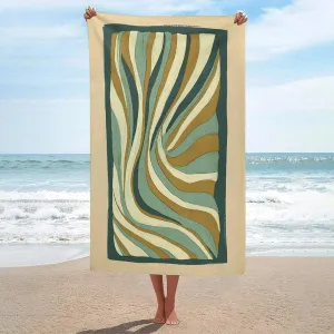 Zebra Skin Minimalist Beach Towel Sand Free Microfiber Large Shower Towels Multipurpose Absorbent for Bathroom Pool 52x32 Inch