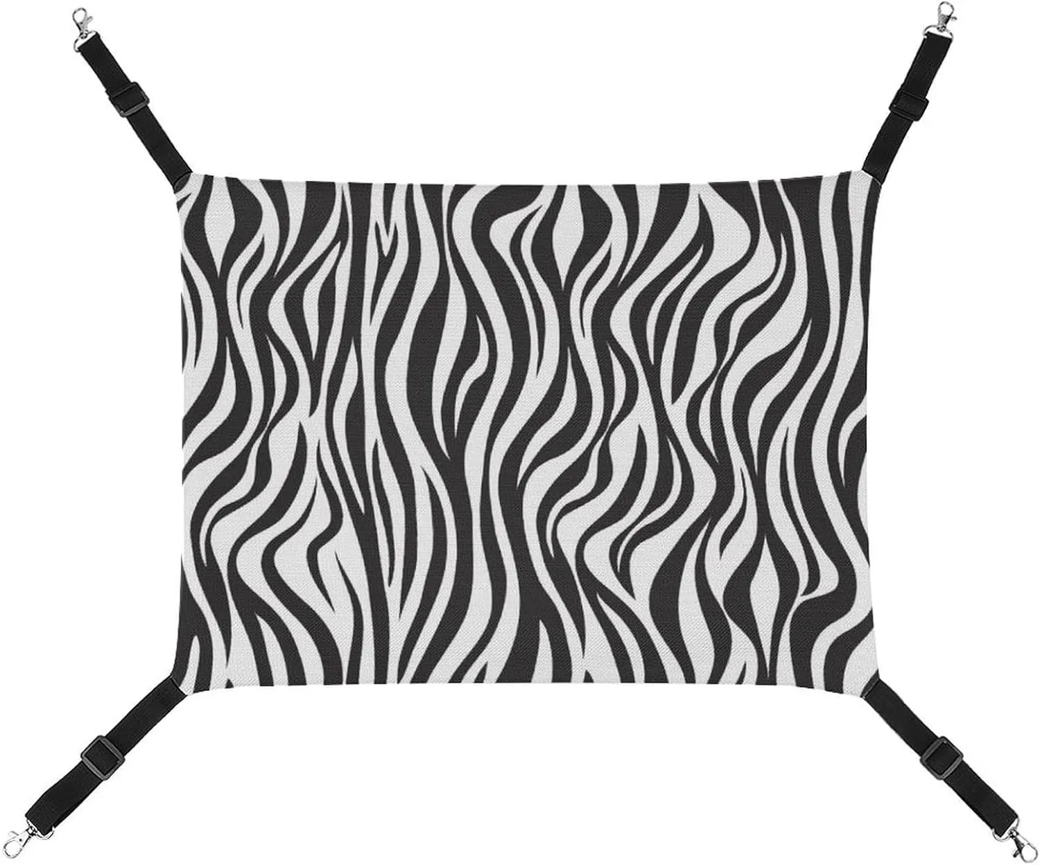 Zebra Skin Pattern Hanging Cat Bed Soft Breathable Pet Hammock for Cage Pet Sleeper for Kitten Ferret Puppy Rabbit