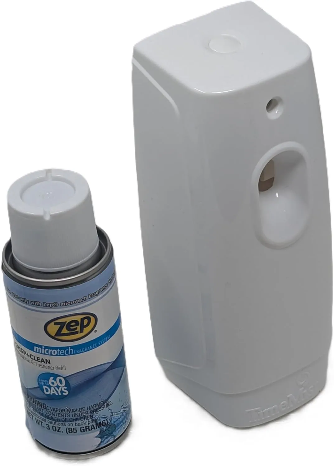 Zep MicroTech Air Freshener Dispenser Kit - Crisp Clean Fragrance, Compact Design, Long-Lasting Odor Control for Home, Office & Commercial Use, Includes Dispenser & Refill, Adjustable Timer Settings