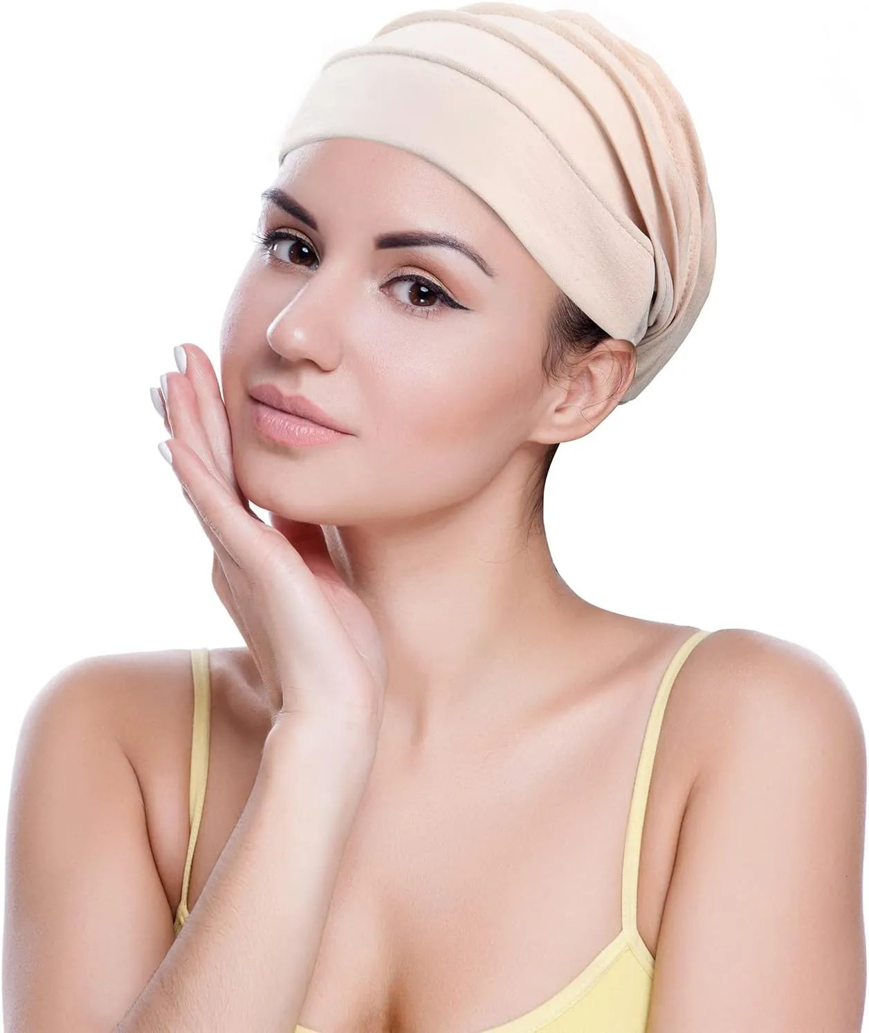 Zhanmai 8 Pieces Cotton Cancer Hats Chemo Headwear for Women Soft Sleeping Beanies Cap Cancer Patients Stretchy Head Covering