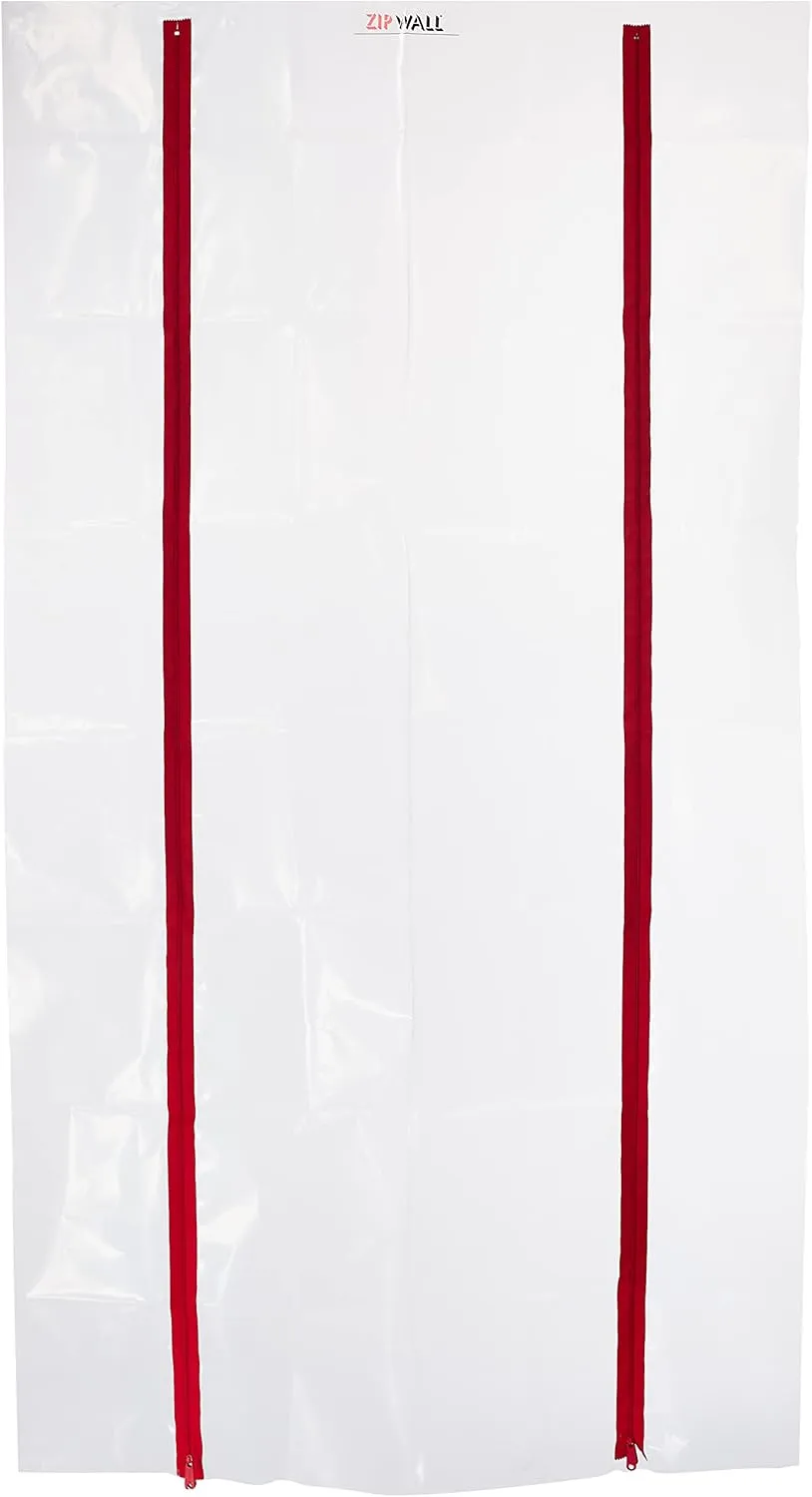 ZIPWALL ZipDoor ZDS Standard Dust Barrier Zipper Door Kit, 1 Pack, Red