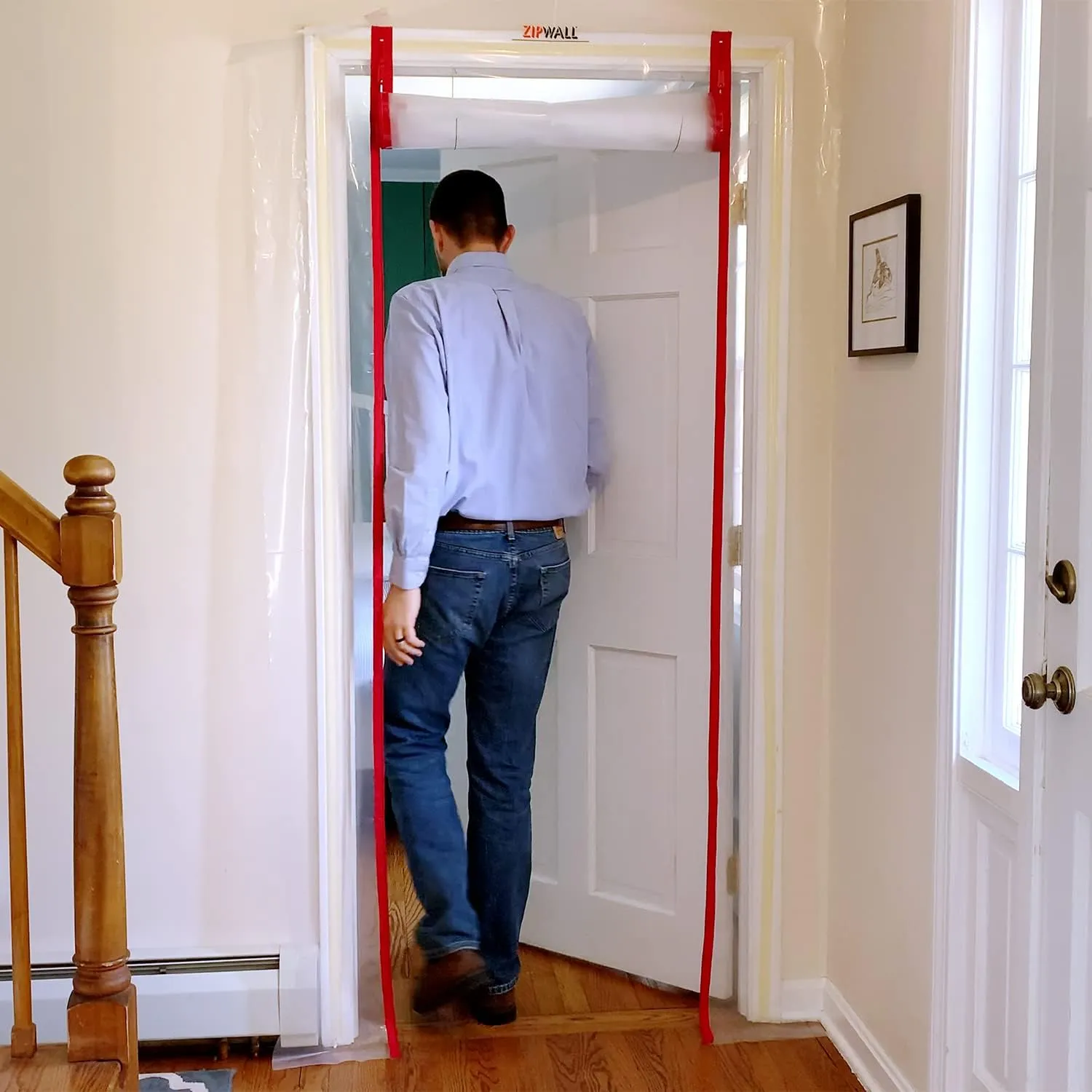ZIPWALL ZipDoor ZDS Standard Dust Barrier Zipper Door Kit, 1 Pack, Red